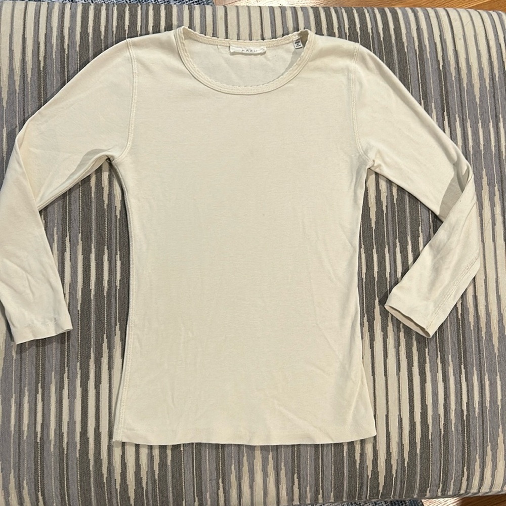 Doen cream colored shirt, size S.